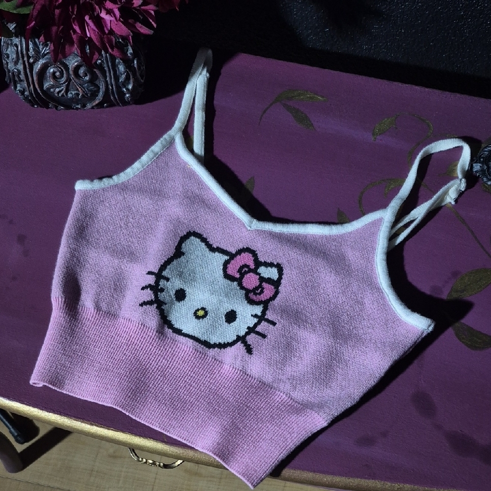 Hello Kitty Pink Bandeau with White Trim - Picture 2 of 5
